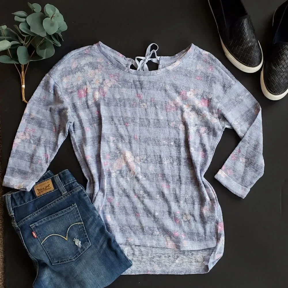 Lauren Conrad Lightweight Floral Sweater